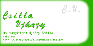 csilla ujhazy business card